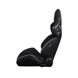 Orue-S Series Sport Seats - Black Leatherette (Grey Plaid Fabric)