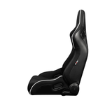 Elite-R Series Sport Seats – Black Polo Cloth (Grey Stitching/White Piping)