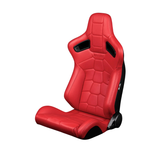 Elite-X Series Sport Seats - Komodo Edition (Red Leatherette/Black Stitching)