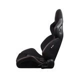 Orue-S Series Sport Seats - Black Leatherette (Red Plaid Fabric)
