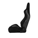 Elite-S Series Sport Seats - Black Leatherette - White Houndstooth (Grey Stitching)