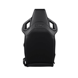 Alpha X Series Sport Seats - Black Leatherette / Hexagon Laser Pattern (Red Piping)
