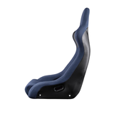 Venom-R Series Fixed Back Bucket Seat - Blue Cloth / Carbon Fiber
