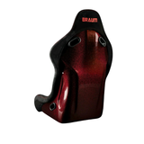 Falcon-S Composite FRP Bucket Seat - Black Alcantara W/ Red Glitter Composite