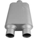 2-Chamber Small Muffler - 2.5" Inlet Dual/3" Outlet Centered