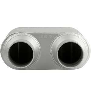 1-Chamber Small Muffler - 3" Inlet Centered/2.5" Outlet Dual