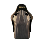 Falcon-S Composite Carbon Kevlar Bucket Seat - Black Alcantara (Yellow Stitching)