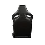 Orue-S Series Sport Seats - Black Leatherette (Grey Plaid Fabric)