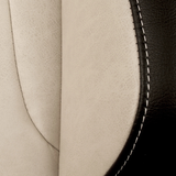 Elite-X Series Sport Seats - Washed Gray Leatherette (White Stitching)