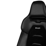 Viper X Series Sport Seats - Black Leatherette (Black Suede Inserts)