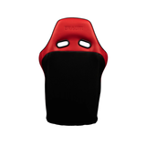 Falcon X Series FIA Approved Fixed Back Racing Seat - Red Leatherette (Black Stitching/Black Piping)