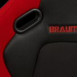 Falcon-S Composite FRP Bucket Seat - Red Jacquard (Black Stitching)