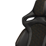 Orue-S Series Sport Seats - Black Leatherette (Honeycomb Alcantara)