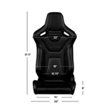 Elite-X Series Sport Seats - Black Leatherette (White Stitching)