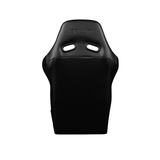 Falcon X Series FIA Approved Fixed Back Racing Seat - Black Leatherette (Black Stitching/Black Piping)