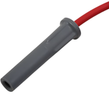 Holley EFI GM LS Spark Plug Wire Set - Cut to Fit - Red/Gray Boots (135 Degree)