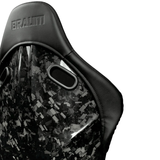 Falcon-S Composite Carbon Forged Bucket Seat - Black Alcantara (Black Stitching)