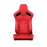Elite-X Series Sport Seats - Komodo Edition (Red Leatherette/Black Stitching)