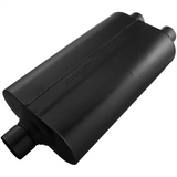 50 Series Chambered Muffler - 2.5" Inlet Centered/2.25" Outlet Dual