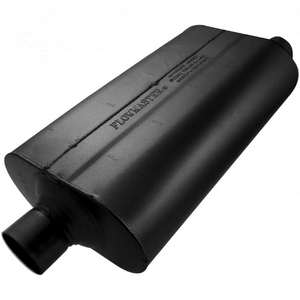 50 Series Chambered Muffler - 2.5" Inlet Centered/Outlet Offset