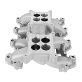 Holley EFI LS3/L92 2x4 Dual Plane Mid-Rise Intake Manifold - Silver