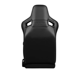 Elite-S Series Sport Seats - Black Leatherette - Red Houndstooth (Red Stitching)