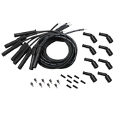 Holley EFI GM LS Spark Plug Wire Set - Cut to Fit - Black/Black Boots (Straight)