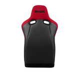 Venom-R Series Fixed Back Bucket Seat - Red Cloth / Carbon Fiber