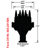 Holley EFI Dual Sync Ford 351W Distributor - Black