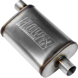 FlowFX Muffler 409S - 2.5" Inlet Offset/Outlet Centered