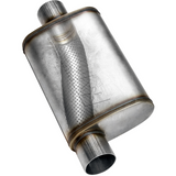 FlowFX Muffler 409S - 2.5" Inlet Offset/Outlet Offset