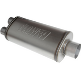 FlowFX Muffler 409S 5X8X18 - 3.5" Inlet Centered/2.5" Outlet Dual