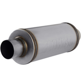 FlowFX Muffler 409S - 3" Inlet/Outlet Centered 6" Round 14" Body