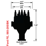 Holley EFI Dual Sync Ford FE Distributor - Black
