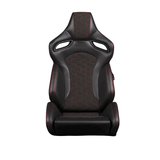 Orue-S Series Sport Seats - Black Leatherette (Honeycomb Alcantara)