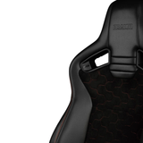Elite V2 Series Sport Seats - Black Honeycomb Suede