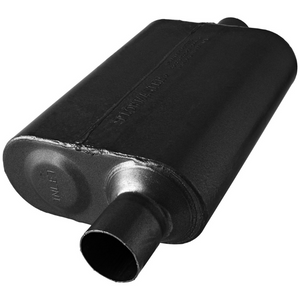 40 Series Chambered Muffler 409S - 2.25" Inlet Offset/Outlet Centered