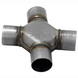Universal Scavenger X-pipe 409S 2.5" Stainless Steel