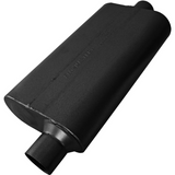 50 Series Delta Flow Chambered Muffler 409S - 2.5" Inlet Offset/Outlet Centered