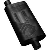 50 Series Delta Flow Chambered Muffler 409S - 3" Inlet Centered/2.5" Outlet Dual