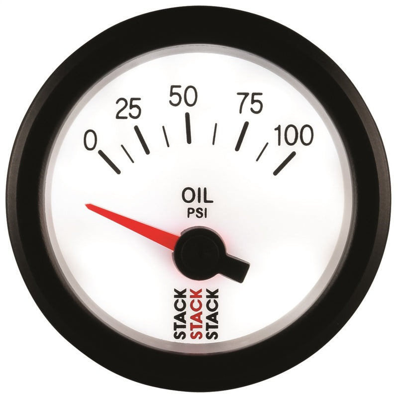 Stack Auto Meter Autometer Stack 52mm 0-100 PSI 1/8in NPTF Electric Oil Pressure Gauge ...