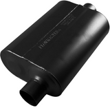 Super 40 Chambered Muffler 409S - 2.5" Inlet Offset/Outlet Centered