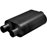 Super 40 Chambered Muffler 409S - 3" Inlet Centered/2.5" Outlet Dual