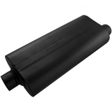 70 Series Chambered Muffler 409S - 3" Inlet Centered/Outlet Offset