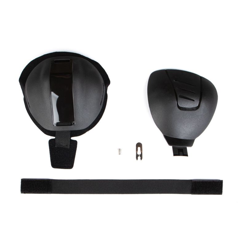 EVS Axis Patella Cup Replacement(Strap/Liner/Right Cup/Hardware) Black ...