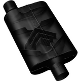 40 Series Delta Flow Chambered Muffler - 2.25" Inlet Offset/Outlet Centered