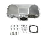 Holley EFI LS TB Hi-Ram 95mm Fabricated Side Mount Plenum Top - Silver Finish