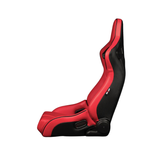 Elite-R Series Sport Seats – Red Leatherette (Black Stitching/Black Piping)