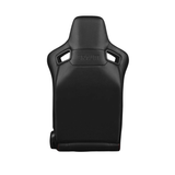 Elite-R Series Sport Seats – Red Leatherette (Black Stitching/Black Piping)