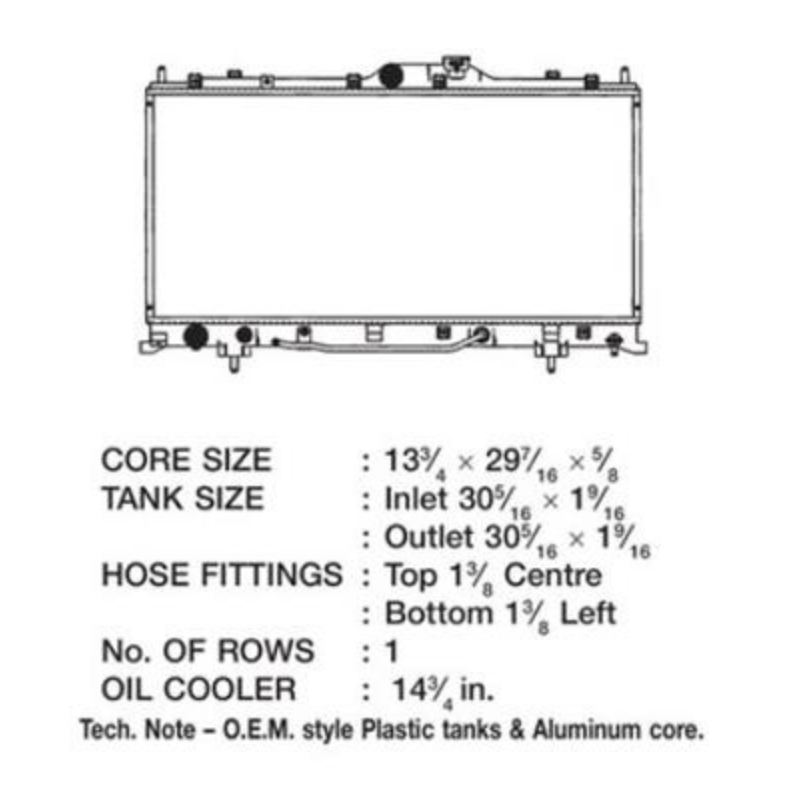 Mitsubishi Eclipse 3.8L 06-12 OEM Plastic Radiator – Burton-Racing